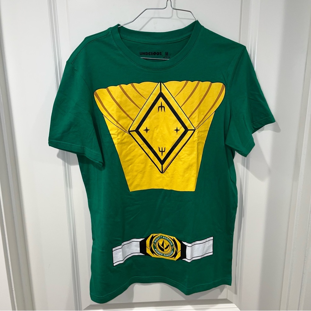 Green Power rangers underroos costume T-shirt mens size M crew neck